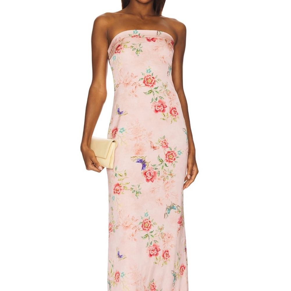 More to Come Strapless Floral Dress